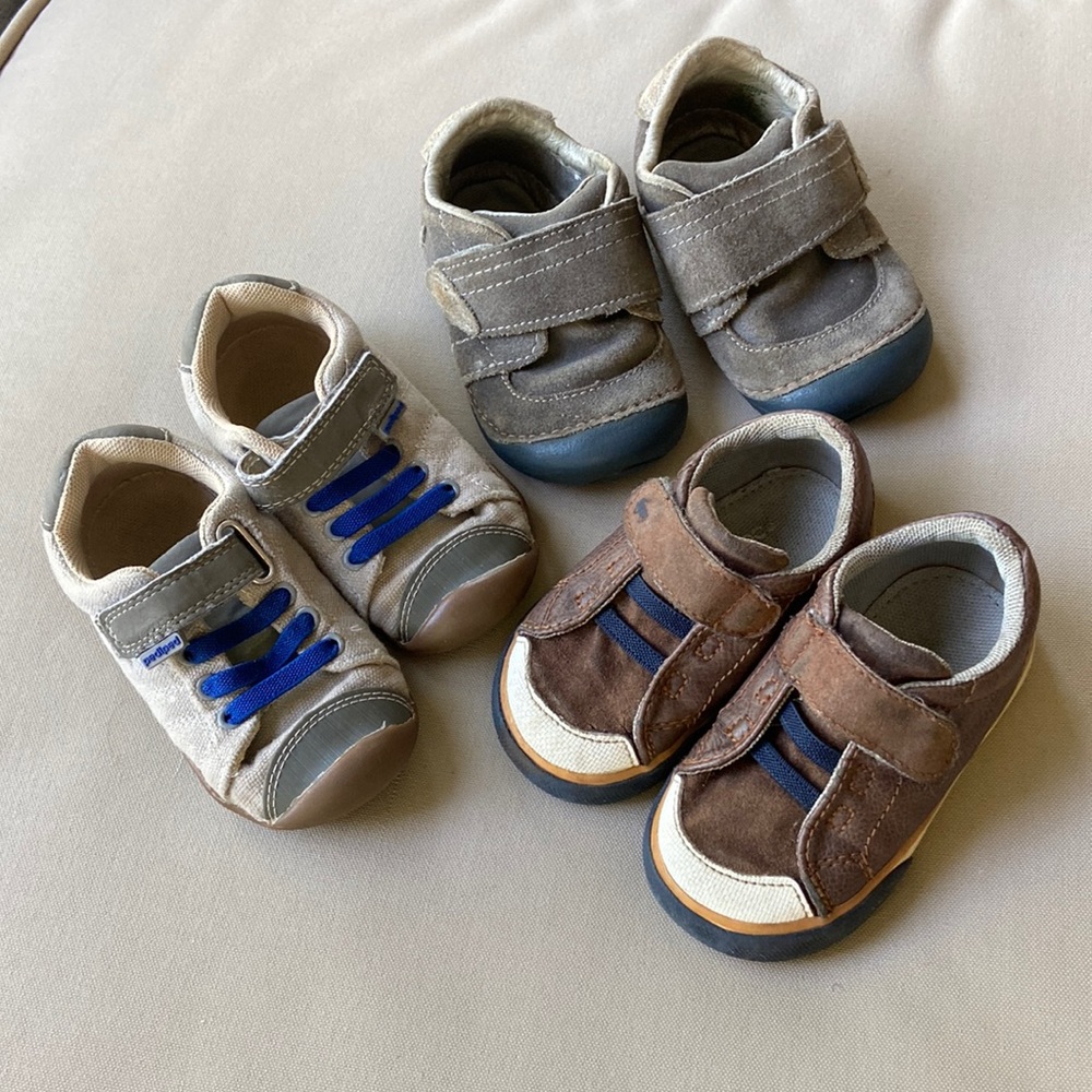 Toddler boys Size 5 Shoe Lot - pediped, see Kai run, stride rite